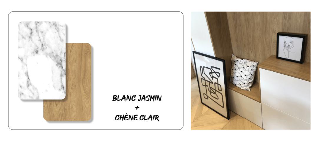 Blanc Jasmin + Chêne Clair